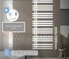 Modern designer radiátor 600x1600 mm 900W fűtőbetéttel fehér egysorors - egyenes bal oldali csatlakozással