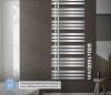Modern designer radiator 600x1600 mm 603W chrome single row - with straight left connection