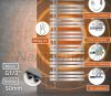 Modern designer radiator 600x1600 mm 603W chrome single row - straight design universal connection and left side connection