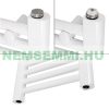 Towel radiator 600x1800 mm white single row - with curved side connection