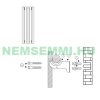Modern design radiator 630x590 mm white side connection