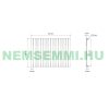 Modern design radiator 630x865 mm white side connection