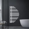 Törölközőszárító radiátor 680x1200 mm fehér modern design fűtőtest 748W termosztát nélkül
