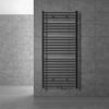 Towel radiator 750x1500 mm anthracite single row - straight version with central connection