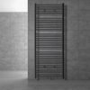 Towel radiator 750x1800 mm anthracite single row - straight version with central connection