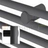 Towel radiator 750x1800 mm anthracite single row - straight version with central connection