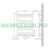 Törölközőszárító radiátor 750 x 800 mm antracit ívelt változat központi csatlakozással