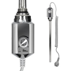   Modern design radiátorral kompatibilis 600W fűtőbetét króm színben különleges formatervezés, stílusos megjelenés 