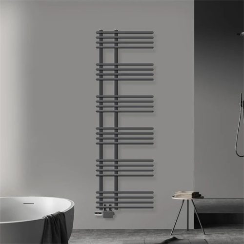 Towel radiator 500x1550 mm anthracite bathroom heater 1187W with universal connection set