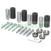 Towel radiator 500x1550 mm anthracite bathroom heater 1187W with universal connection set