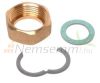 DN12 stainless steel pipe connector, fitting set with 1/2" internal thread made of brass, can be installed at home. For solar collector systems, water installation.