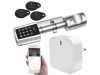 Smart cylinder lock with Zigbee control unit, application and numerical code for doors with a thickness of 70-125 mm
