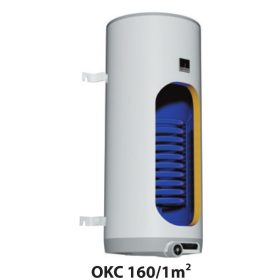  160 literes fali tároló 1m² hőcserélő + 2,2 kW fűtőbetét Drazice 5 év garancia. Használati melegvíz indirekt tároló, bojler napkollektor számára is