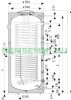 200 liter Drazice storage tank with two heat exchanger domestic hot water tanks for solar collector systems with built-in temperature sensor sleeves !!