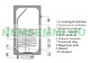 200-liter wall storage 1 hot water boiler with heat exchanger, without electric heating insert. 5-year warranty. The largest wall-mounted design.