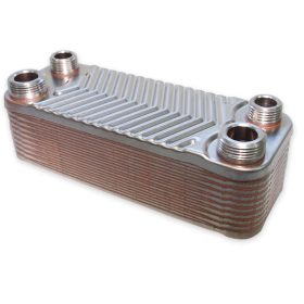   Lemezes hőcserélő 20 lemez 45 kW 2x1/2" és 2x3/4" csatlakozóval