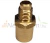 Hőcserélőbe forrasztható adapter 5/8" cső SAE szabványú, 3/8"-es menetes csatlakozásra