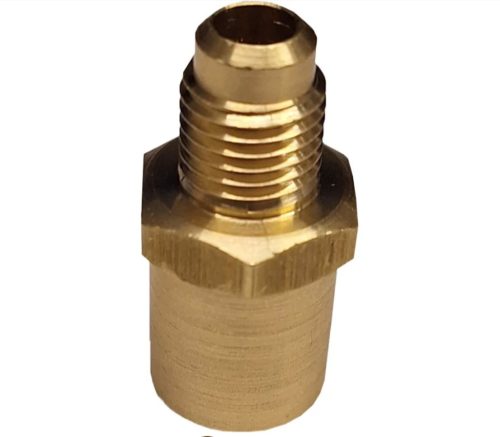 Hőcserélőbe forrasztható adapter 5/8" cső SAE szabványú, 5/8"-es menetes csatlakozásra