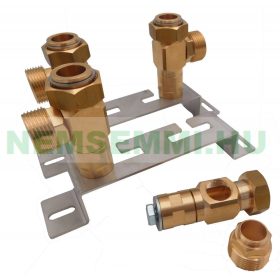   Lemezes hőcserélő tartókonzol, kompatibilis minden 3/4"-os bekötéssel rendelkező hőcserélővel