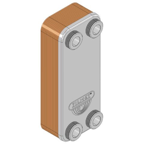 Plate heat exchanger ZILMET ZB-190 single-phase brazed heat exchanger 50 plates