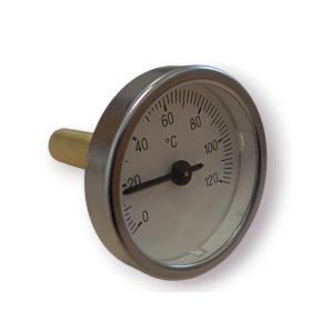   Hüvelyes hőmérő 1/2" csatlakozás 0°-120°C hőmérséklet tartomány