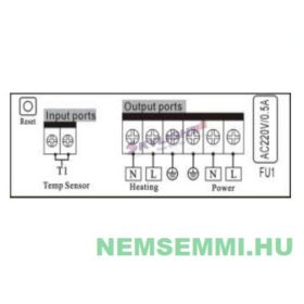 Hőmérséklet mérő 20 méter kábellel SR609C Tartályos napkollektor hőmérő + vezérlés fűtés kapcsolásho