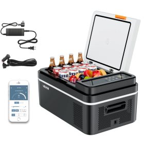   20 literes kompresszoros autós hűtőláda 12/24V és 230V, alkalmazásvezérléssel hűtés -20 °C-ig