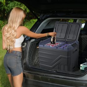 40 literes, kétzónás, kompresszoros autós hűtőláda hordozható fagyasztó 60W