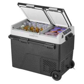   58 literes kétzónás kettős vezérlésű kompresszoros autós hűtőláda hordozható fagyasztó hűtő - B58