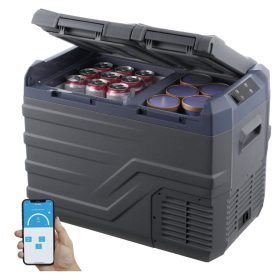   Kétzónás egyoldali vezérlésű kompresszoros autós hűtőláda 32 literes -20 °C-tól +20 °C-ig állítható hőmérséklettel - NLD45