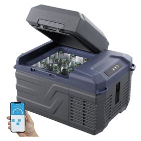   Mini kompresszoros autós hűtőláda 12 liter egyzónás hordozható autós hűtőszekrény fagyasztórekesz - NL12