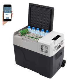   Autós kompresszoros hűtőláda 40 literes rozsdamentes acél burkolat