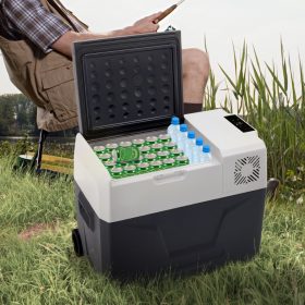   Autós kompresszoros hűtőláda 40 literes rozsdamentes acél burkolat