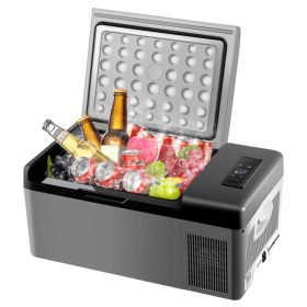 15 literes mini hűtőláda autóba és kempingezéshez kompresszoros mini fagyasztó -20 °C-ig