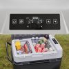 38 literes Gurulós autós hűtőláda kétzónás kompresszoros mini fagyasztó 12/24V -20 °C-ig