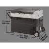 38 literes Gurulós autós hűtőláda kétzónás kompresszoros mini fagyasztó 12/24V -20 °C-ig