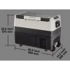 55 literes gurulós kompresszoros hűtőláda autóba kétzónás mini fagyasztó 12/24V -20 °C-ig