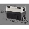 45 literes kompresszoros, gurulós autós hűtőláda kétzónás elektromos mini fagyasztó 12/24V -20 °C-ig