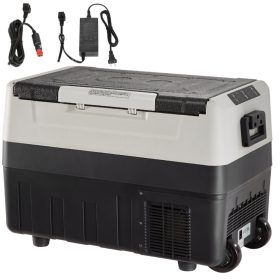 Kompresszoros, gurulós autós hűtőláda 35 literes, kétzónás kivitel -20 °C-ig elektromos hűtő/fagyasztó 12/24 V