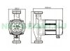 Electronically controlled circulating IBO pump 2-year warranty 25/40/180 automatic speed, max. 22W with 1½" connector, energy class A