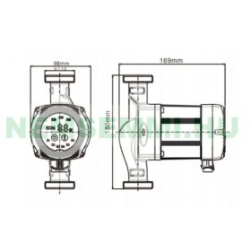   Elektronikus vezérlésű keringető IBO szivattyú 2 év garancia 25/40/180 automata fokozat, max. 22W 1½" csatlakozóval A energia osztály
