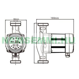  Keringető szivattyú 2 év garancia 25/60/180  fokozta mentesen állítható, 5-45W 1½"  csatlakozóval Meglévő napkollektor és fűtési rendszerek cserealkatrésze