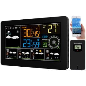   Okos időjárás állomás kültéri érzékelővel, színes kijelzővel 5 napos időjárási trend követés