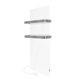   Infravörös törölközőszárító 400W fürdőszobai fűtőpanel 48x100cm üveg infrapanel Wifi vezérléssel 