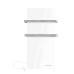   Infravörös törölközőszárító 400W fürdőszobai fűtőpanel 48x100cm üveg infrapanel Wifi vezérléssel 