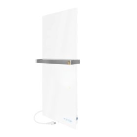   Infravörös törölközőszárító 600W fürdőszobai fűtőpanel 58,5x110cm üveg infrapanel Wifi vezérléssel