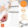 Infravörös törölközőszárító 600W fürdőszobai fűtőpanel 58,5x110cm üveg infrapanel Wifi vezérléssel
