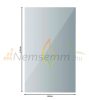 Infrared mirror infrared panel 60x120 cm with 650 Watt digital thermostat
