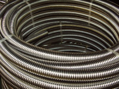 DN16 100m inox, azaz saválló gégecső vízvezeték, napkollektor bekötő cső flexibilis 