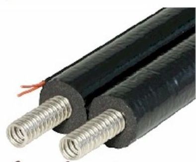 MARADÉK 4,8 MÉTER! Napkollektor DN16 3/4" DUPLA flexibilis szolár gégecső elektromos kábellel. Inox, rozsdamentes vízvezeték, szigeteléssel együtt, rézcső helyett!